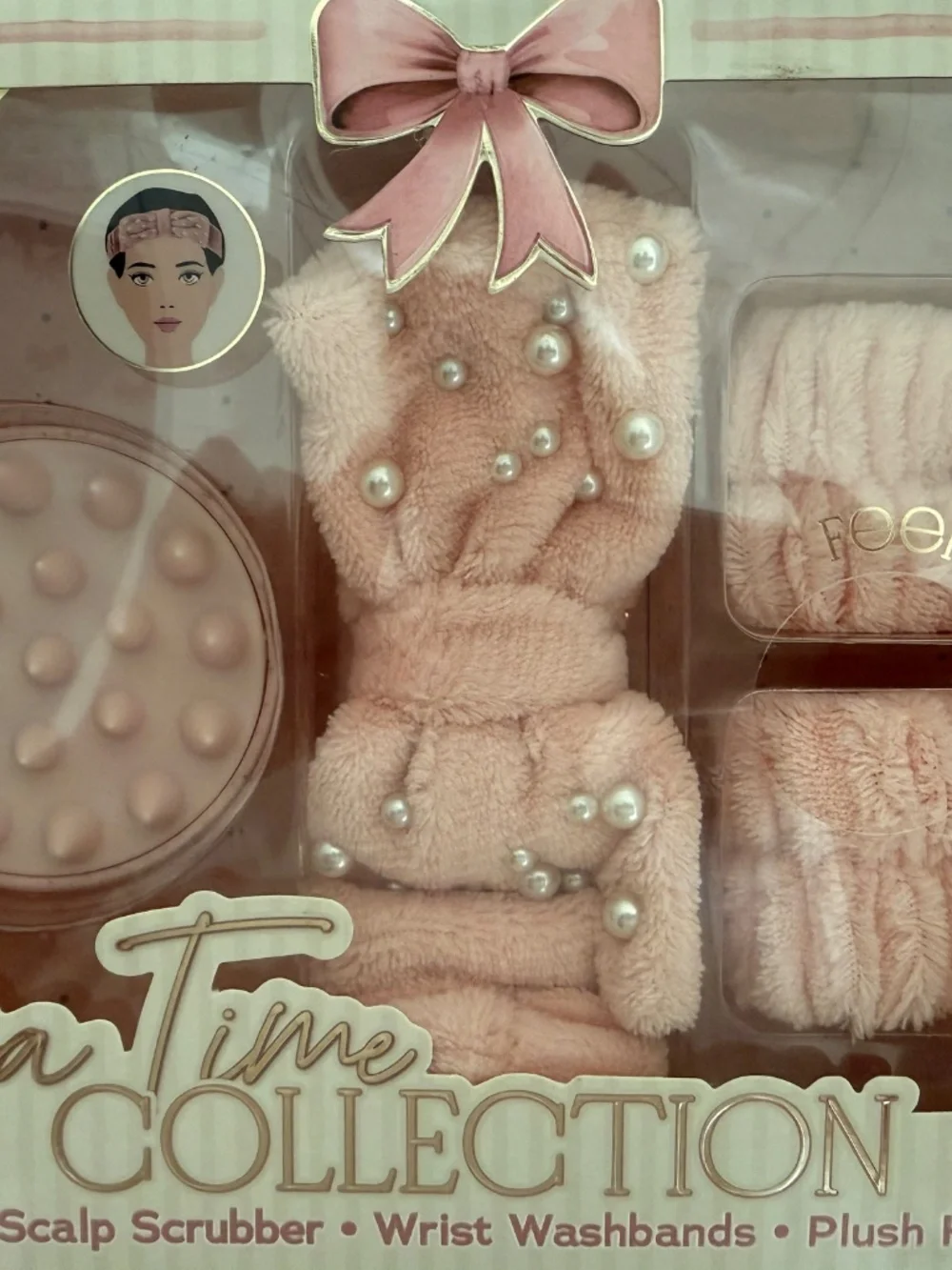 Enchante Accessories | SPA TIME COLLECTION | Headband Wristbands Scalp Scrubber